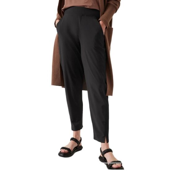 Athleta Plus Size Brooklyn High Waist‎ Ribbed ankle pant black sz 26 - Picture 5 of 13